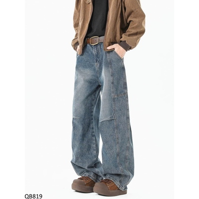 QB819 QUẦN JEAN NAM ỐNG RỘNG FORM THỤNG