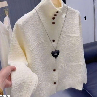 AM1471 ÁO CARDIGAN LEN CỔ CAO NỮ