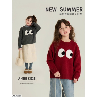 AG9336 ÁO LEN HỌA TIẾT AMBB BG