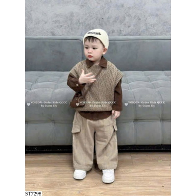 ST7298 SET ÁO GILE LEN MIX QUẦN SUÔNG BT