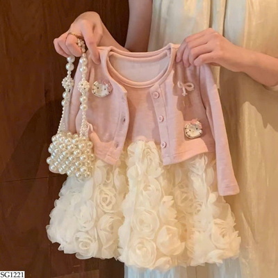 SG1221 SET ÁO VÁY KITTY BG