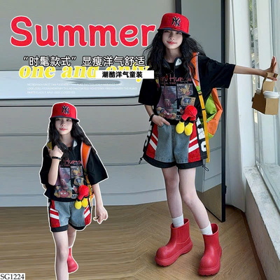 SG1224 SET ÁO PHÔNG MIX SHORT HỌA TIẾT