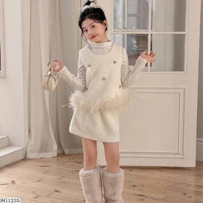 SG1235 SET ÁO GILE LÔNG MIX CV NGẮN BG