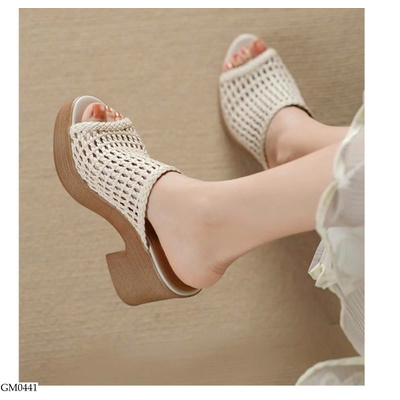 GM0441 DÉP CAO GÓT ĐAN LƯỚI NỮ 