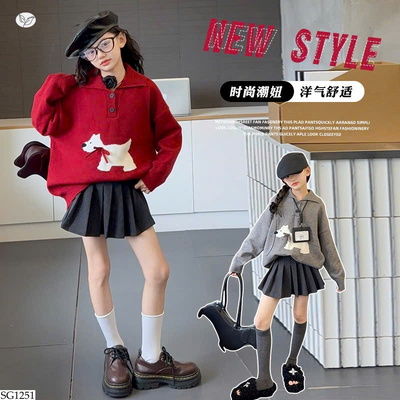 SG1251 SET ÁO LEN CÚN MIX CV XẾP LY BG