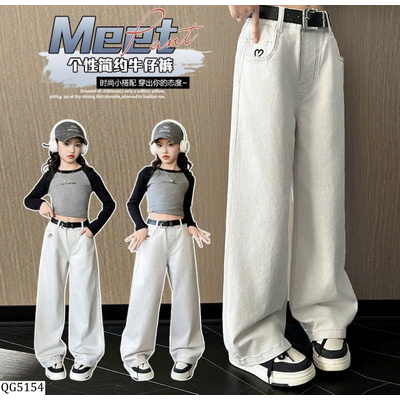 QG5154 QUẦN JEAN SUÔNG BÉ GÁI