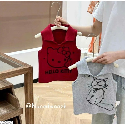 AG9347 ÁO GILE KITTY BG