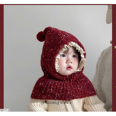 M4712 MŨ TRÙM ĐẦU PHỐI REN NGÔI SAO