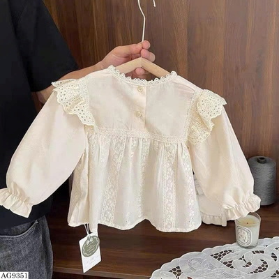 AG9351 ÁO DÀI TAY BABYDOLL BÉ GÁI PHỐI REN