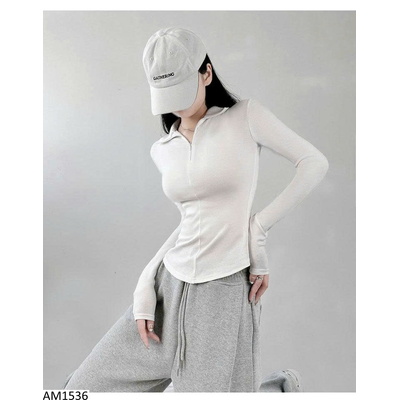 AM1536 ÁO DÀI TAY ÔM BODY KHOÁ KÉO CỔ CAO
