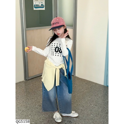 QG5158 QUẦN JEAN SUÔNG ỐNG RỘNG