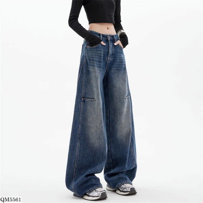 QM5561 QUẦN JEANS ỐNG RỘNG NỮ