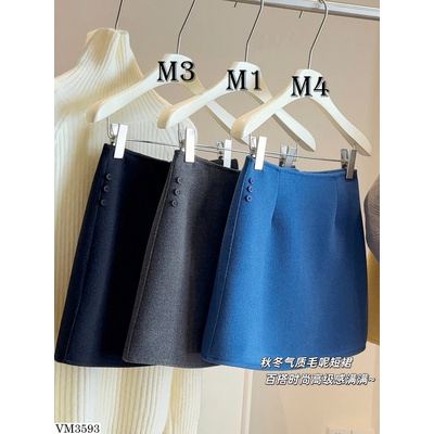 VM3593 CHÂN VÁY ANNA NGẮN ĐÍNH CÚC