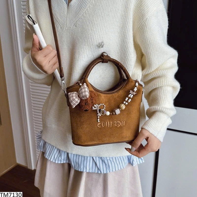 TM7130 TÚI XÁCH VẢI CARO KÈM MK