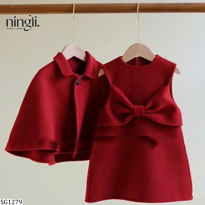 SG1279 SET DẠ ĐỎ CHO BÉ GÁI NHÀ NINGLI