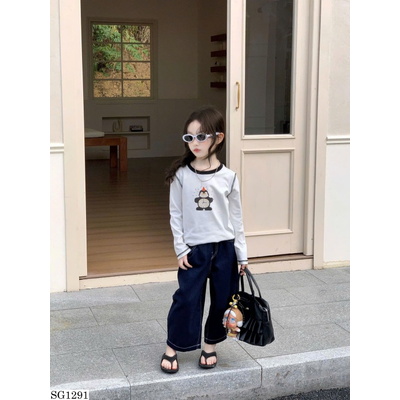 SG1291 SET ÁO HÌNH CÁNH CỤT MIX QUẦN JEANS BG