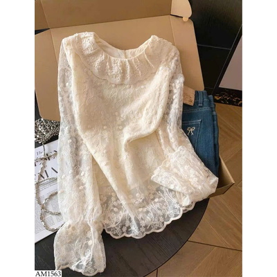 AM1563 ÁO REN CỔ SEN CHO NỮ