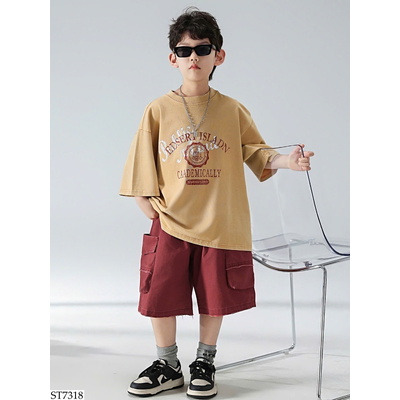ST7318 SET ÁO PHÔNG MIX SHORT TÚI HỘP BT