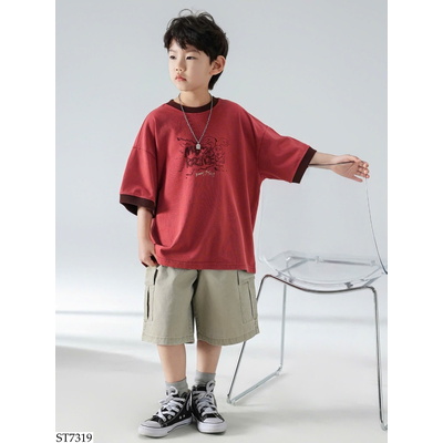 ST7319 SET ÁO PHÔNG MIX SHORT TÚI HỘP BT