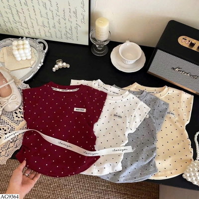 AG9364 ÁO CHẤM BI SÁT NÁCH BG