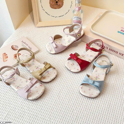GG8999 SANDAL NƠ HOA NHÍ BG