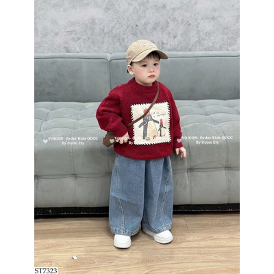 ST7323 SET ÁO LEN MAIBAO MIX QUẦN JEAN ADBABY
