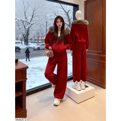 SM4372 BỘ NỈ ĐỎ CHO NỮ