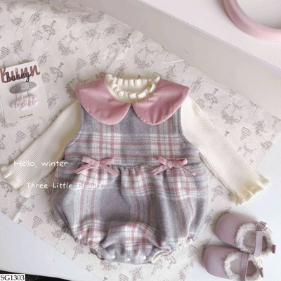 SG1303 SET BODY NƠ MIX ÁO LEN SZ NHÍ