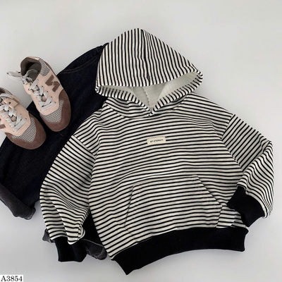 A3854 ÁO HOODIE KẺ SỌC NGANG CHO BÉ MAIBAO