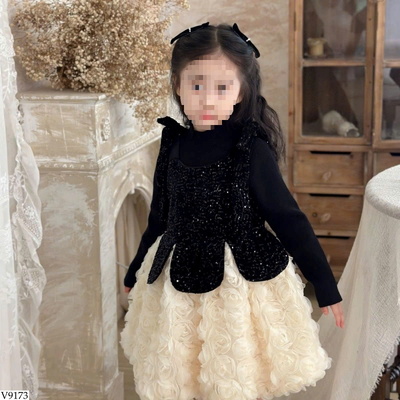 V9173 VÁY HOA ĐÍNH SEQUIN CHO BÉ