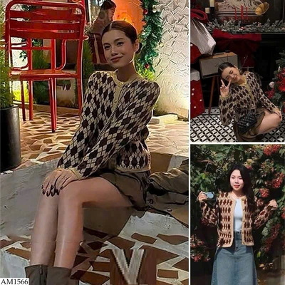 AM1566 ÁO CARDIGAN LEN HỌA TIẾT
