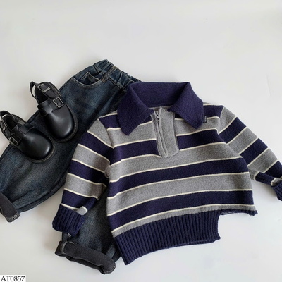 AT0857 ÁO POLO LEN KẺ BT