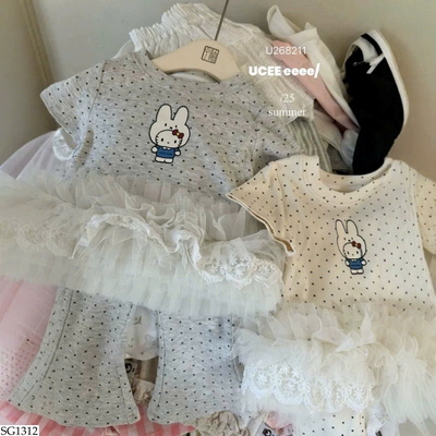 SG1312 BỘ KITTY CHẤM BI CHO BÉ GÁI