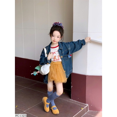 SG1325 SET ÁO KHOÁC JEANS MIX CV VOAN XÙ BG