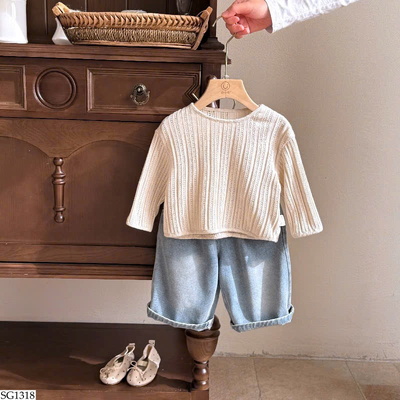 SG1318 SET ÁO MIX QUẦN JEAN SZ NHÍ