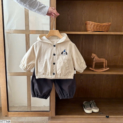 ST7348 SET ÁO KHOÁC CÚN MIX QUẦN DÀI SZ NHÍ