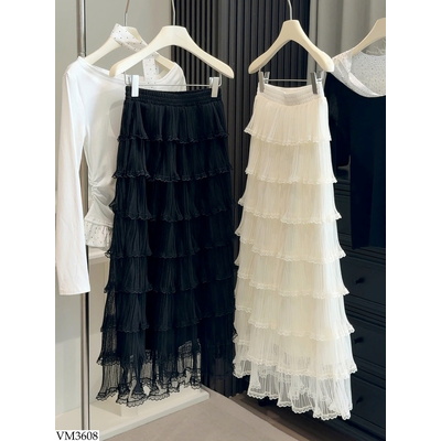 VM3608 CHÂN VÁY REN TẦNG ANNA