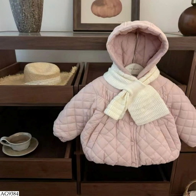 AG9384 ÁO KHOÁC HỒNG CHO BÉ GÁI