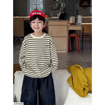 AT0929 ÁO DÀI TAY KẺ SỌC BT AOAOKIDS