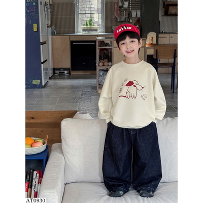 AT0930 ÁO NỈ HÌNH CÚN BT AOAOKIDS
