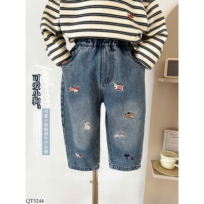 QT5244 QUẦN JEAN HÌNH CÚN CHO BT