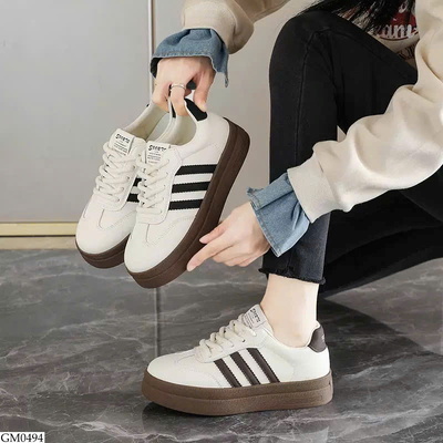 GM0494 GIÀY THỂ THAO 3 SỌC NỮ