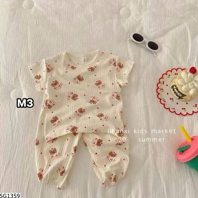 SG1359 BỘ MẶC NHÀ HỌA TIẾT CHO BÉ