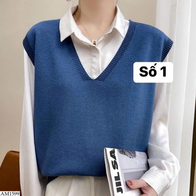 AM1599 ÁO GILE LEN CỔ V NỮ