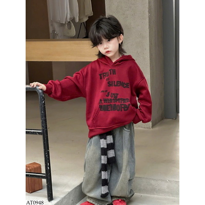 AT0948 ÁO HOODIE CHỮ CHO BÉ