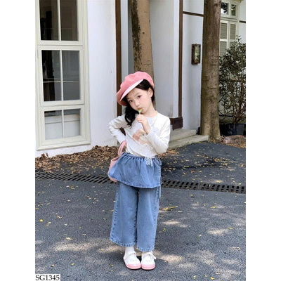 SG1345 SET ÁO CÚN MIX QUẦN JEAN BG