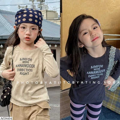 AG9404 ÁO THUN DÀI TAY IN CHỮ BG ADBABY