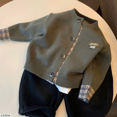 AT0956 ÁO CARDIGAN LEN PHỐI KẺ