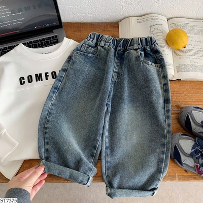 ST7375 SET ÁO TRẮNG MIX QUẦN JEAN BT