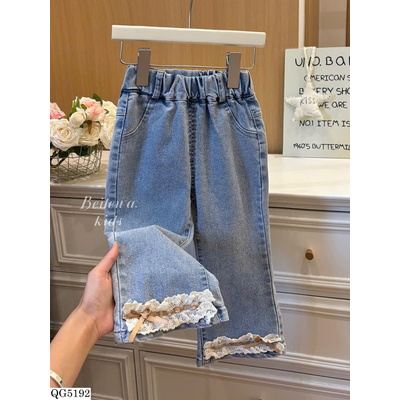 QG5192 QUẦN JEANS ỐNG THÊU HOA BG